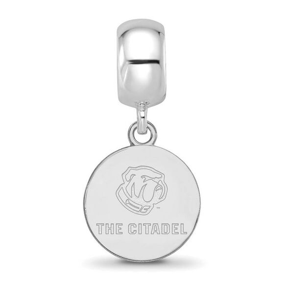 Sterling Silver Rhodium Plated The Citadel Small Dangle Bead Charm - Picture 3 of 6